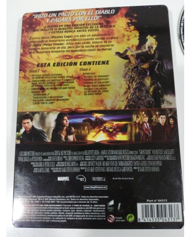 GHOST RIDER EL MOTORISTA FANTASMA - 2 X DVD STEELBOOK ESPAÑOL ENGLISH MARVEL 3T GHOST RIDER EL MOTORISTA FANTASMA - 2 X DVD STEELBOOK ESPAÑOL ENGLISH MARVEL 3T