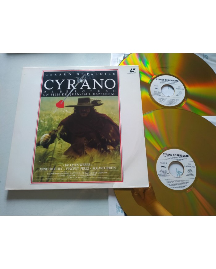 Cyrano De Bergerac Gerard DePardieu Rappeneau - 2 x LASERDISC LD Frances PAL