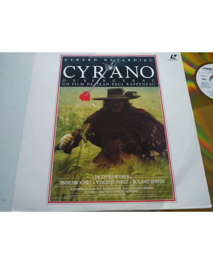 Cyrano De Bergerac Gerard DePardieu Rappeneau - 2 x LASERDISC LD Frances PAL