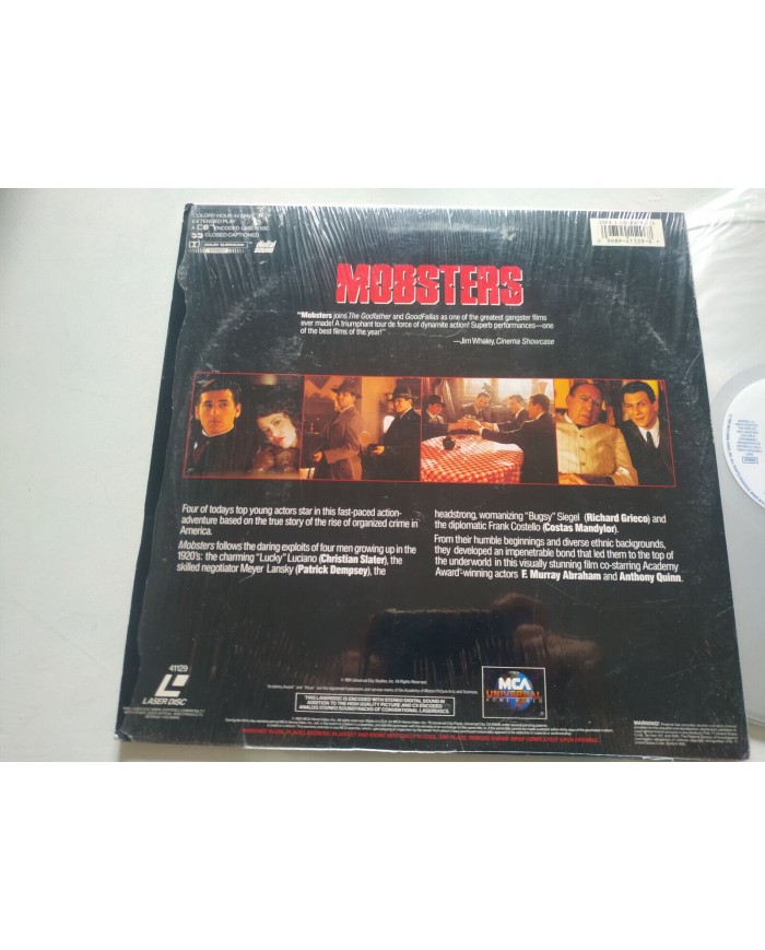 Mobsters Christian Slater Dempsey Grieco Mandylor - LASERDISC LD Ingles NTSC