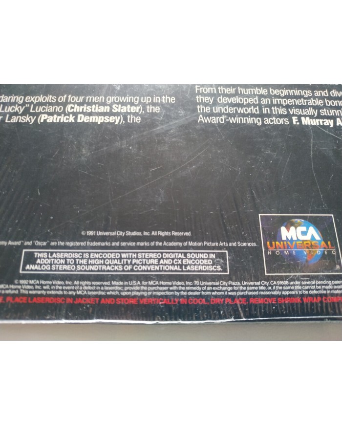 Mobsters Christian Slater Dempsey Grieco Mandylor - LASERDISC LD Ingles NTSC