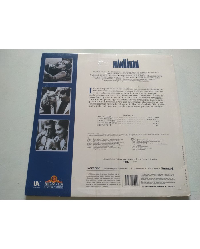Manhattan Woody Allen Keaton Maryl Streep LASERDISC LD Ingles Frances PAL Nuevo