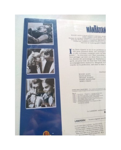 Manhattan Woody Allen Keaton Maryl Streep LASERDISC LD Ingles Frances PAL Nuevo Manhattan Woody Allen Keaton Maryl Streep LASERDISC LD Ingles Frances PAL Nuevo
