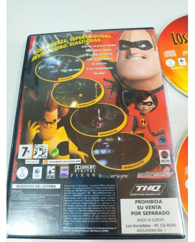 LOS INCREIBLES Disney Pixar THQ - Juego para PC 2 x CD-Rom Español LOS INCREIBLES Disney Pixar THQ - Juego para PC 2 x CD-Rom Español