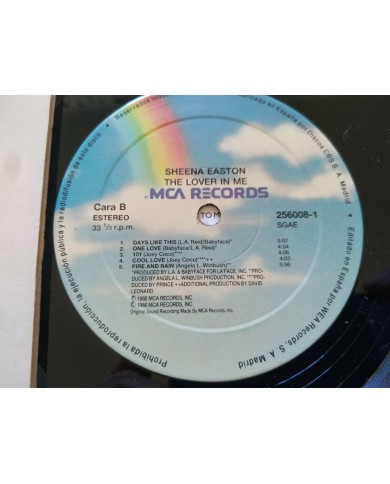 SHEENA EASTON THE LOVER IN ME - LP 12" VG/VG+ SPANISH FIRST PRESS 1988 MCA Am SHEENA EASTON THE LOVER IN ME - LP 12" VG/VG+ SPANISH FIRST PRESS 1988 MCA Am