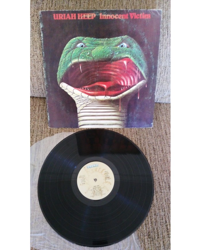 URIAH HEEP INNOCENT VICTIM - LP 12" G+/VG SPANISH FIRST PRESS 1977 BRONZE - 3T