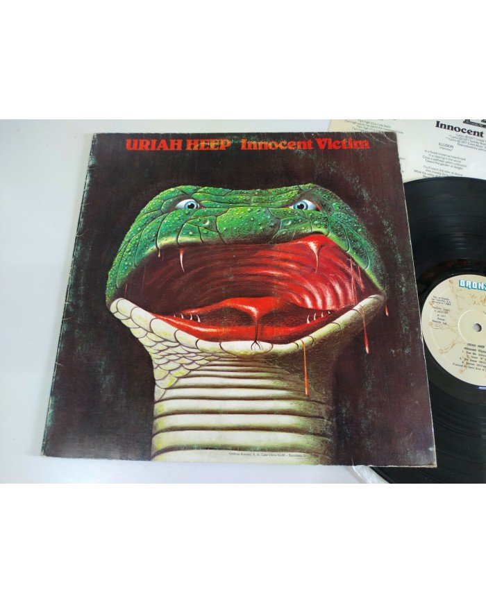 URIAH HEEP INNOCENT VICTIM - LP 12" G+/VG SPANISH FIRST PRESS 1977 BRONZE - 3T