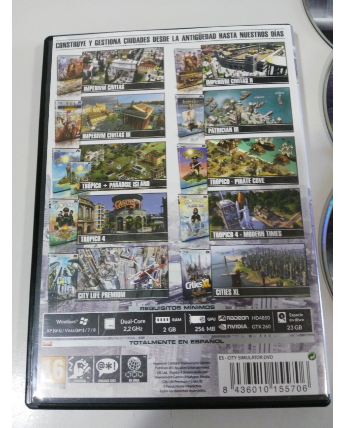 CITY SIMULATOR JUEGO PC 3 X DVD-ROM ESPAÑOL FX INTERACTIVE - AM
