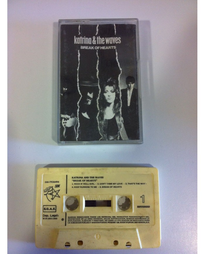 KATRINA & THE WAVES - BREAK OF HEARTS - CINTA TAPE CASSETTE 1989 - SPANISH ED Am