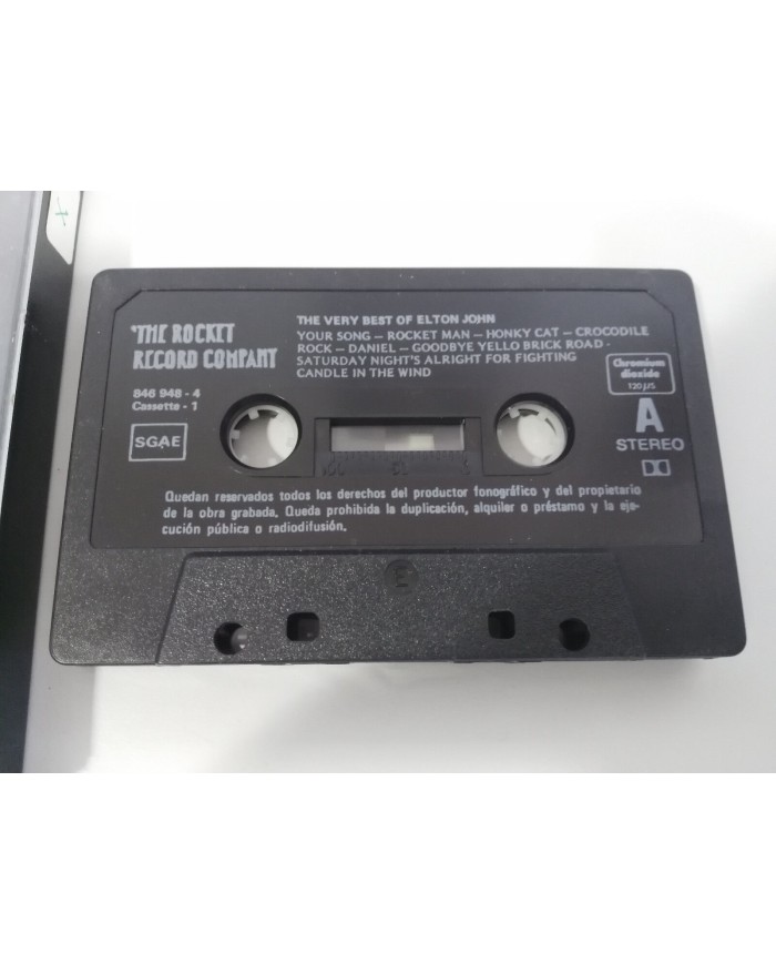 ELTON JOHN THE VERY BEST OF CINTA TAPE CASSETTE K7 1990 ROCKET RECORD SPANISH ED