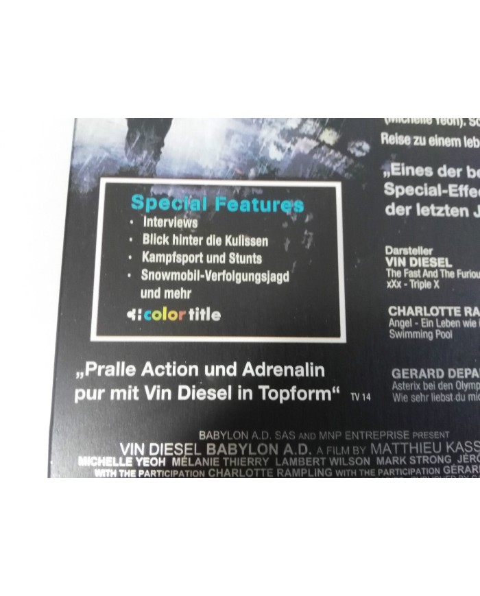 BABYLON A.D. 2 DVD STEELBOOK ENGLISH DEUTSCH - GERMAN EDITION VIN DIESEL - AM