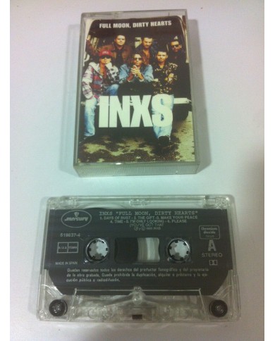 INXS FULL MOON, DIRTY HEARTS - CINTA TAPE CASSETTE - MERCURY 518637-4 Am