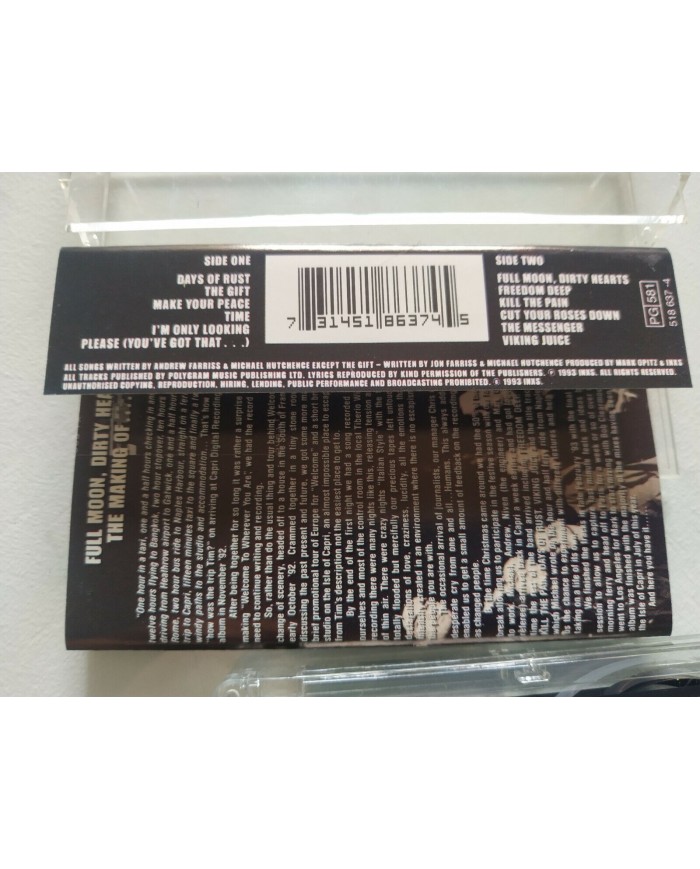 INXS FULL MOON, DIRTY HEARTS - CINTA TAPE CASSETTE - MERCURY 518637-4 Am