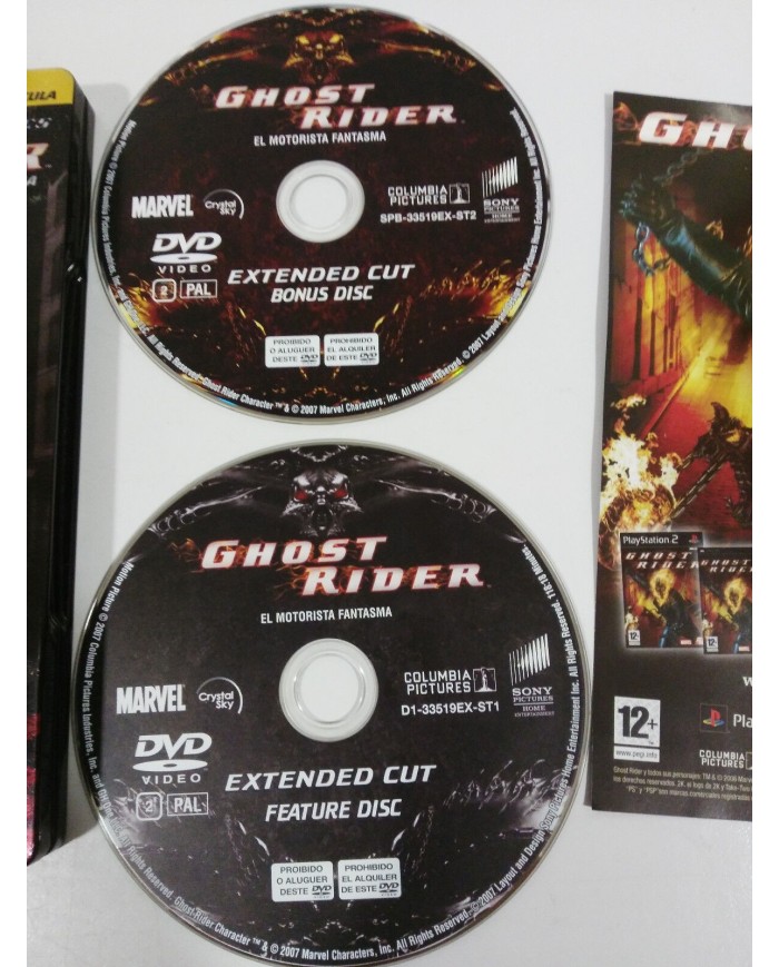 GHOST RIDER EL MOTORISTA FANTASMA - 2 X DVD STEELBOOK ESPAÑOL ENGLISH MARVEL 3T