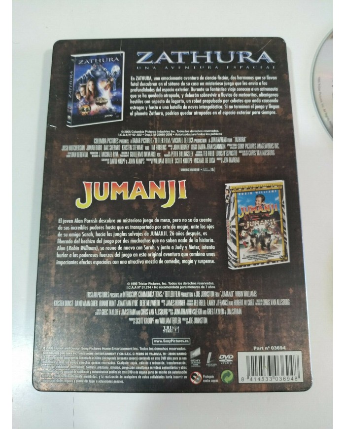 ZATHURA - JUMANJI - STEELBOOK - PACK EXCLUSIVO 2 DVD - DESCATALOGADO - 3T