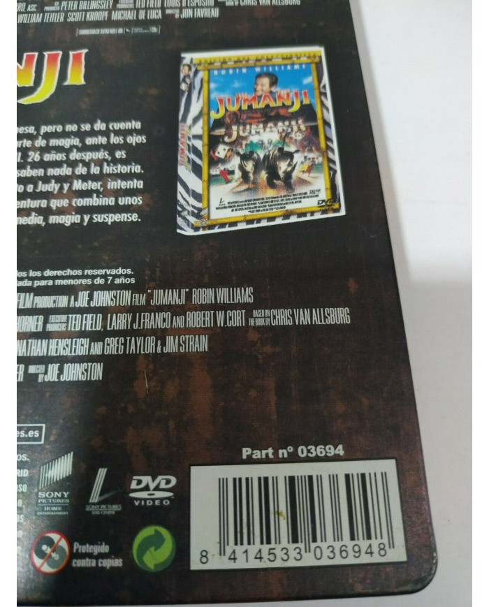 ZATHURA - JUMANJI - STEELBOOK - PACK EXCLUSIVO 2 DVD - DESCATALOGADO - 3T