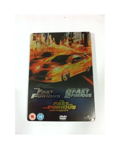 FAST AND FURIOUS + 2 FAST 2 FURIOUS + TOKYO DRIFT TRILOGY 3 X DVD STEELBOOK - AM
