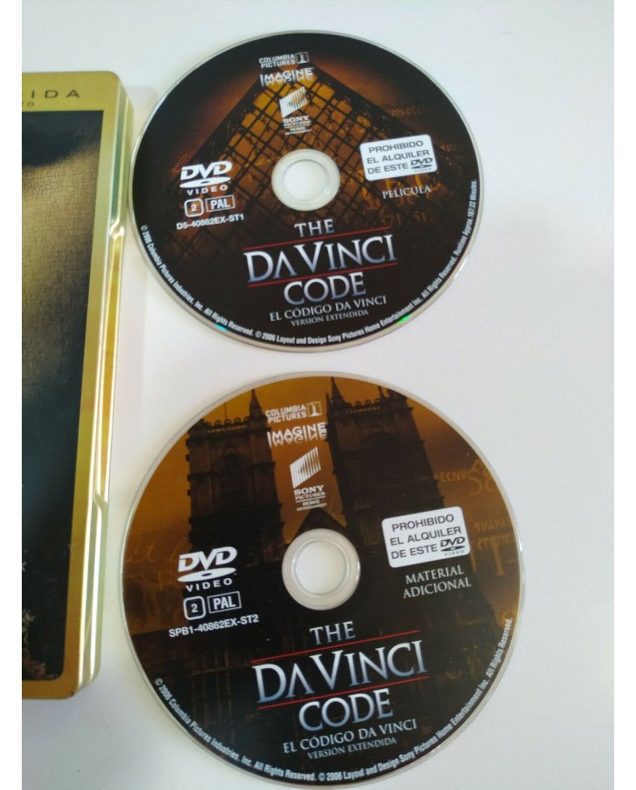EL CODIGO DA VINCI - 2 DVD (SPANISH EDITION RARE) - ESPAÑOL ENGLISH STEELBOOK 3T