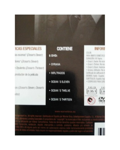 MATT DAMON Coleccion 5 Peliculas Ocean?s Syriana TIN BOX STEELBOOK 5 x DVD - 3T MATT DAMON Coleccion 5 Peliculas Ocean?s Syriana TIN BOX STEELBOOK 5 x DVD - 3T