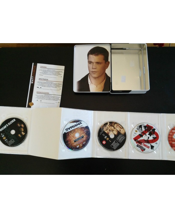 MATT DAMON Coleccion 5 Peliculas Ocean?s Syriana TIN BOX STEELBOOK 5 x DVD - 3T