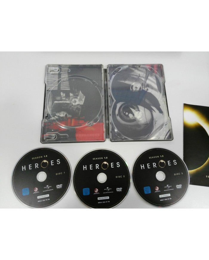 HEROES TV SERIES SEASON 1.1 + 1.2 - 7 DVD STEELBOOK + EXTRAS ENGLISH DEUTSCH