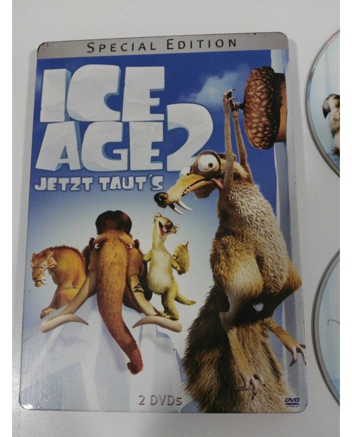 ICE AGE 2 SPECIAL EDITION 2 DVD STEELBOOK + EXTRAS ENGLISH DEUTSCH GERMAN ED AM