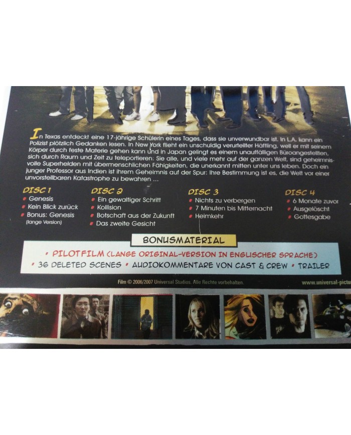 HEROES TV SERIES SEASON 1.1 - 4 DVD STEELBOOK + EXTRAS ENGLISH DEUTSCH - AM