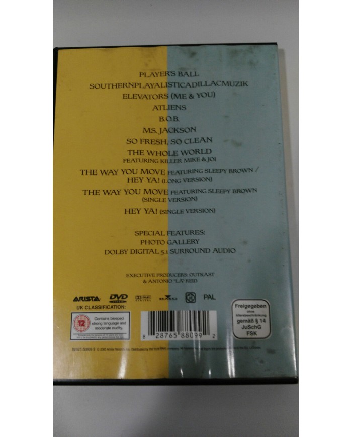 OUTKAST THE VIDEOS DVD REGION 0 ALL REGIONS EU EDITIONS ARISTA - AM OUTKAST THE VIDEOS DVD REGION 0 ALL REGIONS EU EDITIONS ARISTA - AM