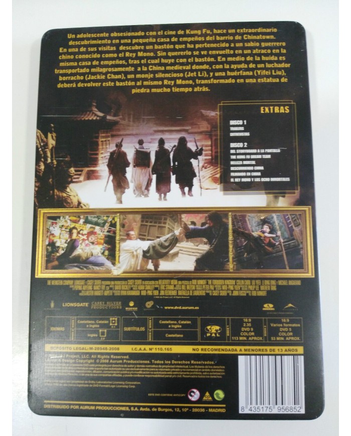EL REINO PROHIBIDO JET LI  JACKIE CHAN 2 DVD CASTELLANO E INGL?S STEELBOOK - AM