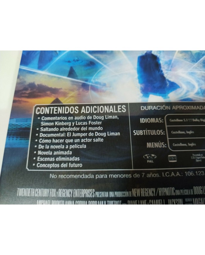 JUMPER DVD STEELBOOK + EXTRAS HAYDEN CHRISTENSEN ESPAÑOL ENGLISH - AM