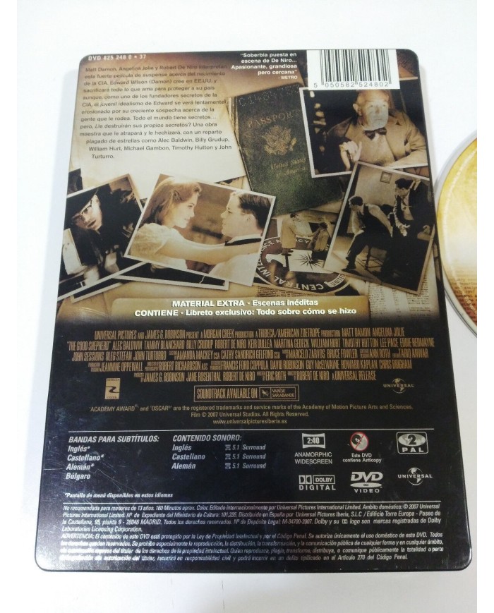 EL BUEN PASTOR STEELBOOK DVD ANGELINA JOLIE MATT DAMON DE NIRO Espa?ol Ingles AM