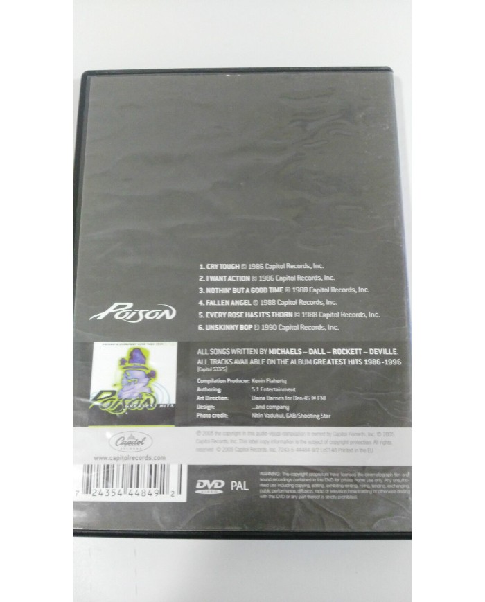 POISON VIDEO HITS DVD 2005 CAPITOL RECORDS - AM POISON VIDEO HITS DVD 2005 CAPITOL RECORDS - AM