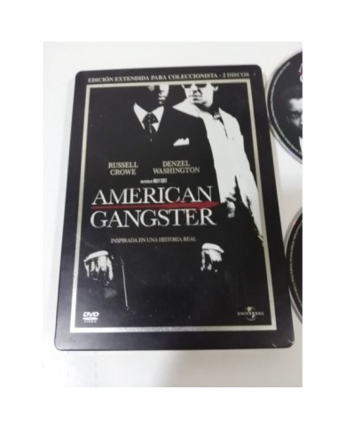 AMERICAN GANGSTER 2 X DVD STEELBOOK ESPA?OL ENGLISH RUSSELL CROWE DENZEL WASHING