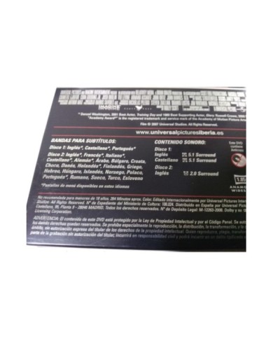 AMERICAN GANGSTER 2 X DVD STEELBOOK ESPA?OL ENGLISH RUSSELL CROWE DENZEL WASHING