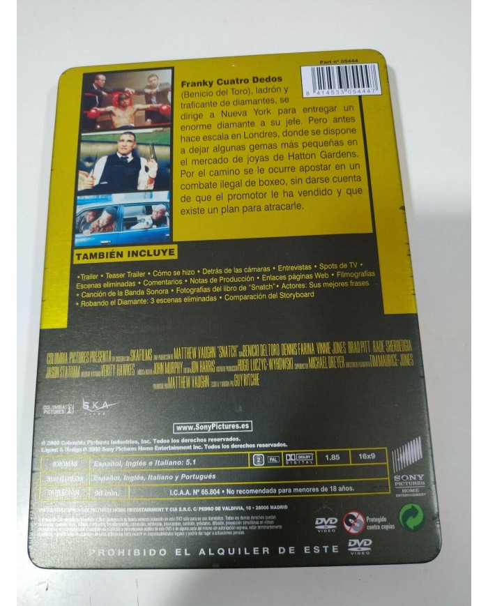 SNATCH CERDOS Y DIAMANTES BRAD PITT JASON STATHAM DVD STEELBOOK - AM