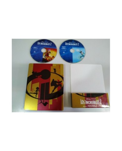Los Increibles 2 Disney Pixar Steelbook 2 x Blu-ray + Extras Espa?ol English AM