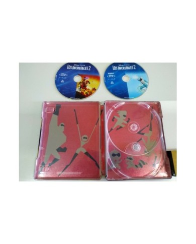 Los Increibles 2 Disney Pixar Steelbook 2 x Blu-ray + Extras Espa?ol English AM