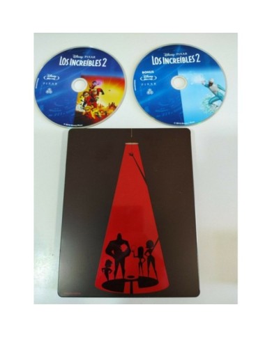 Los Increibles 2 Disney Pixar Steelbook 2 x Blu-ray + Extras Espa?ol English AM