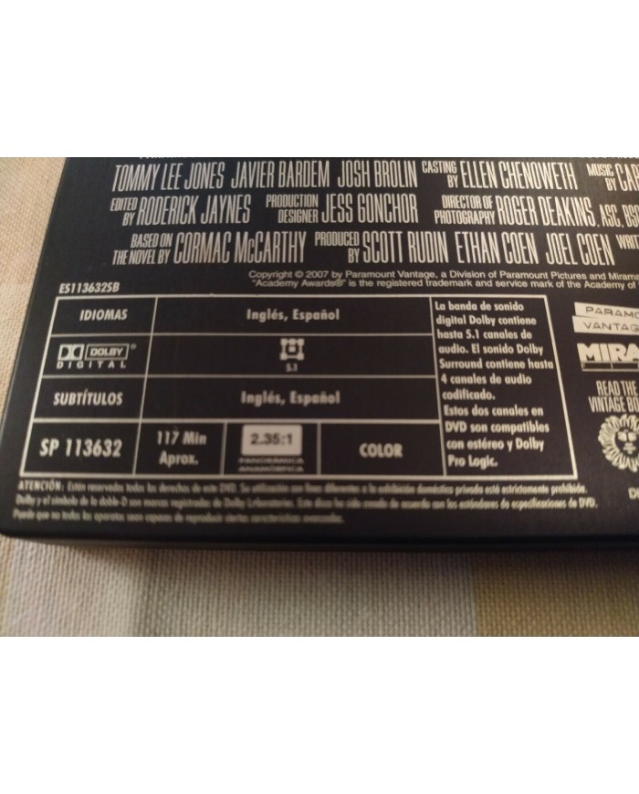 No es Pais Para Viejos Steelbook DVD + Extras Espa?ol English - 3T