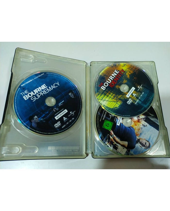 Jason Bourne Trilogia - 3 X DVD Matt Damon Steelbook Espa?ol Ingles - 5T