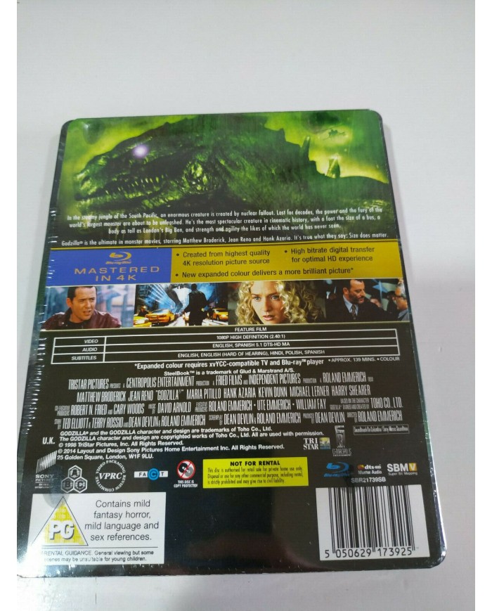 Godzilla Limnited Edition Steelbook TM Mastered 4K - Blu-ray Espa?ol English AM