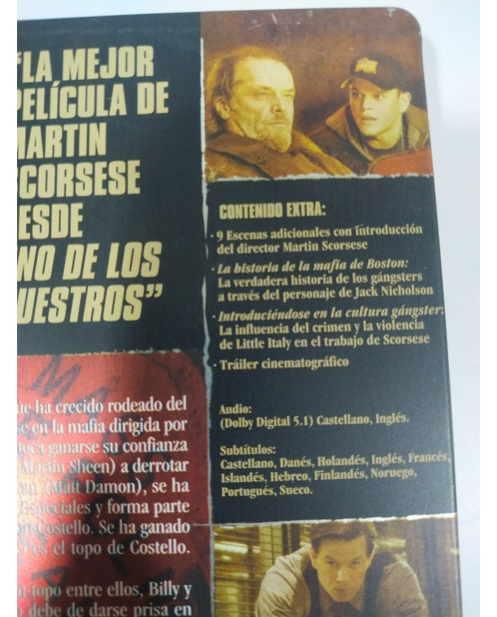 Infiltrados Leonardo DiCaprio Steelbook DVD + Extras Espa?ol English - 3T