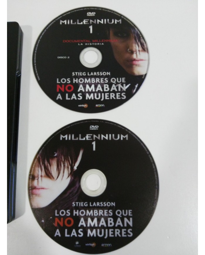 MILLENNIUM 1 LOS HOMBRES QUE NO AMABAN MUJERES 2X DVD STEELBOOK STIEG LARSSON AM