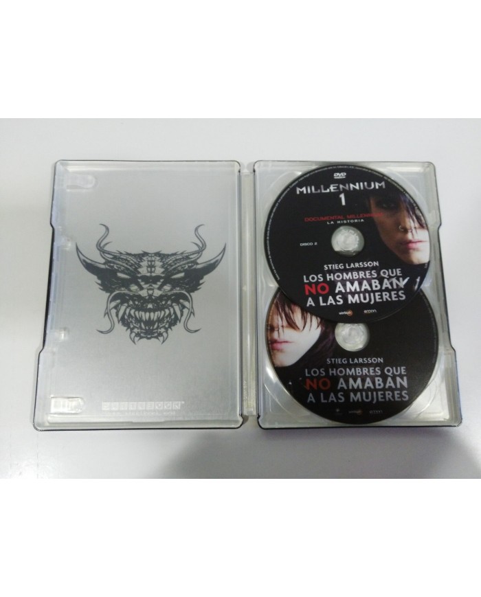 MILLENNIUM 1 LOS HOMBRES QUE NO AMABAN MUJERES 2X DVD STEELBOOK STIEG LARSSON AM