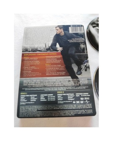 JASON BOURNE EL ULTIMATUM DE BOURNE 2 DVD MATT DAMON STEELBOOK CAJA METALICA AM JASON BOURNE EL ULTIMATUM DE BOURNE 2 DVD MATT DAMON STEELBOOK CAJA METALICA AM