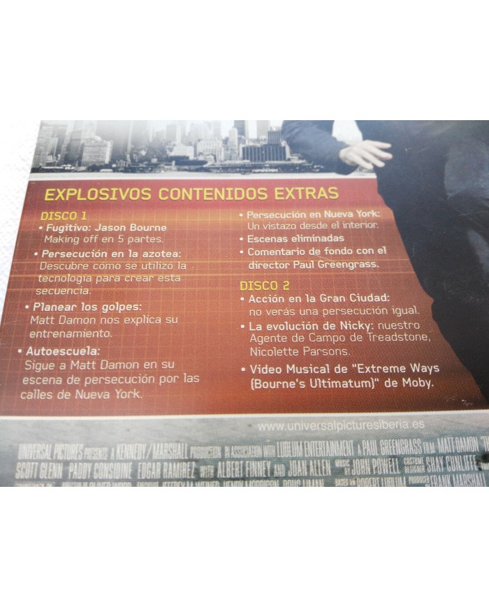 JASON BOURNE EL ULTIMATUM DE BOURNE 2 DVD MATT DAMON STEELBOOK CAJA METALICA AM