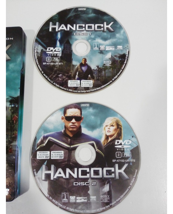 HANCOCK - 2 X DVD STEELBOOK WILL SMITH CHARLIZE THERON ESPA?OL ENGLISH - AM