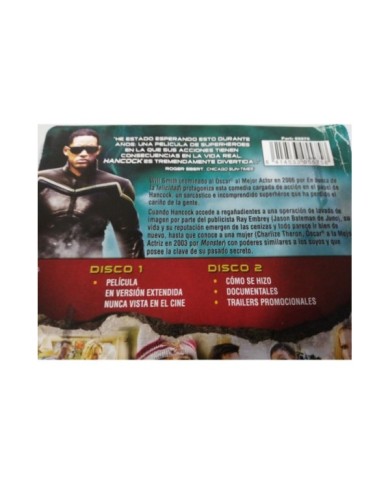 HANCOCK - 2 X DVD STEELBOOK WILL SMITH CHARLIZE THERON ESPA?OL ENGLISH - AM HANCOCK - 2 X DVD STEELBOOK WILL SMITH CHARLIZE THERON ESPA?OL ENGLISH - AM