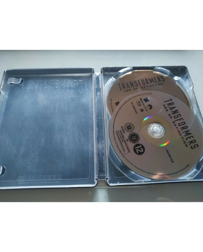 Transformers Age Of Extinction Steelbook 2 x Blu-Ray + Extras Espa?ol Ingles 2T