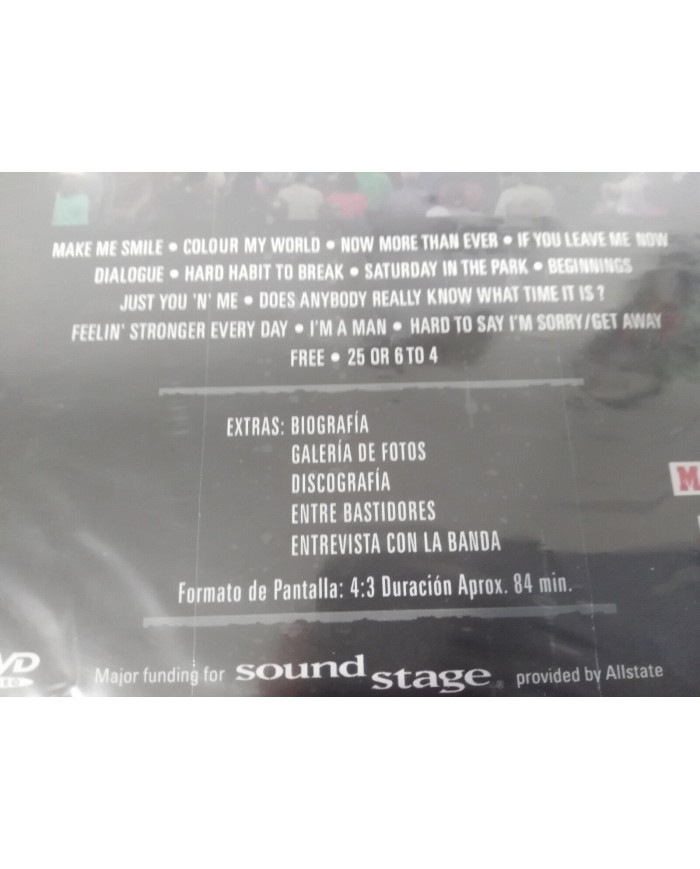 CHICAGO SOUND STAGE DVD SLIM + EXTRAS - REGION 2 - 84 MIN - NEW SEALED NUEVO